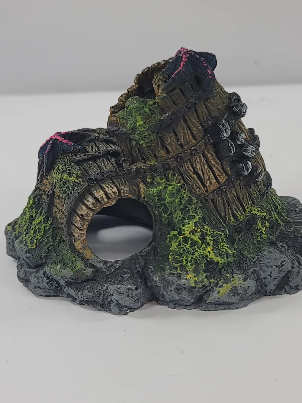 Top Fin Aquarium Decoration Fish Tank Resin Rock Barnacle Barrel Cave Ornament